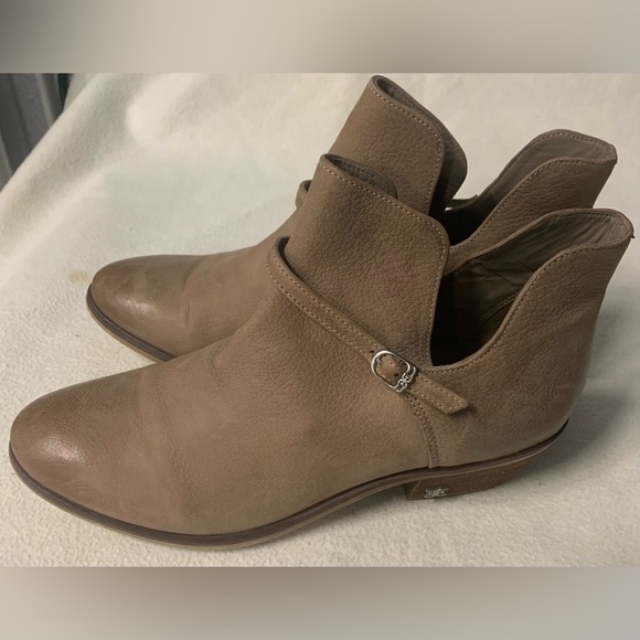 Sam Edelman Palmer G5986L8 Distressed Leather Womens Size 6 Putty Ankle Booties - Picture 6 of 11